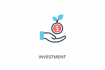 Investment icon in vector. Logotype