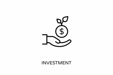 Investment icon in vector. Logotype