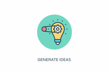 Generate Ideas icon in vector. Logotype