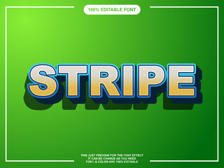 bold with stripes text style font effect 100% easy editable 