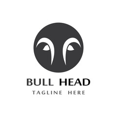 bull head horn icon template