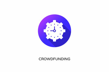 Crowdfunding icon in vector. Logotype
