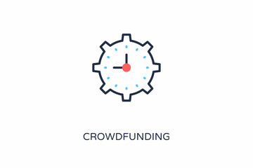 Crowdfunding icon in vector. Logotype