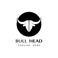 bull head horn icon template