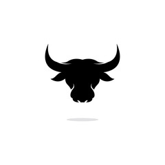 bull head horn icon template