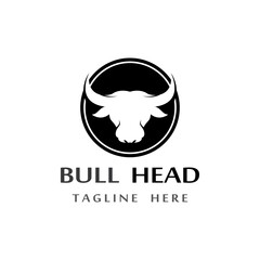 bull head horn icon template