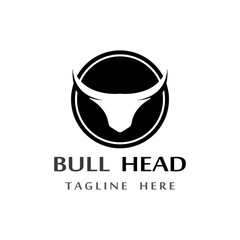 bull head horn icon template