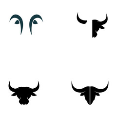 bull head horn icon template
