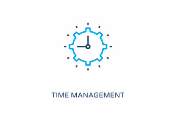 TIME MANAGEMENT icon in vector. Logotype