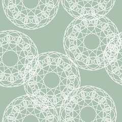 Seamless pattern. Vintage decorative elements knitting or spirograph, abstract background. Islamic, Arabic, Indian, ottoman motifs. Perfect for printing on fabric or paper.
