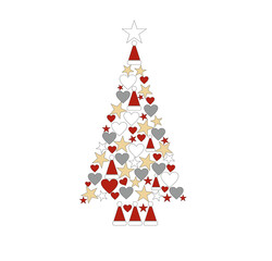 CHRISTMAS SYMBOL WITH DECORATED TREE