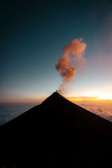 Volcano in the Sunset 