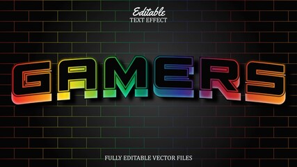 Obraz premium game theme effect text