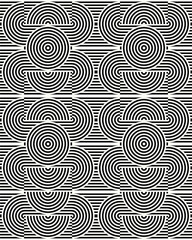 Abstract Geometric circle line curve shape vector seamless pattern print design