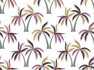 Fototapeta premium Palm tree minimal seamless pattern vector design.