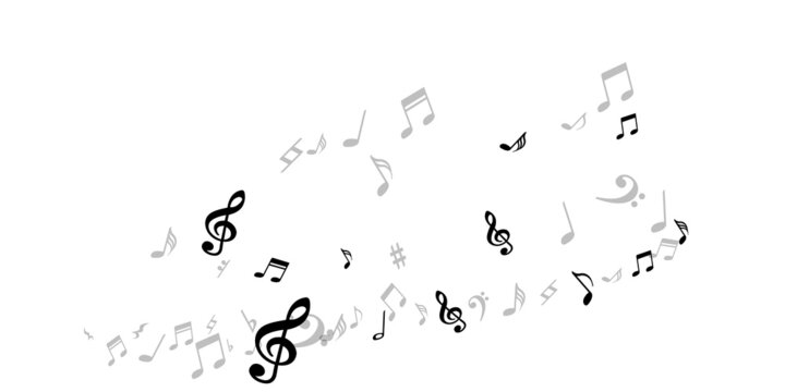 Music note icons vector illustration. Audio