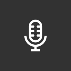 Simple Podcast Logo icon Design Vector