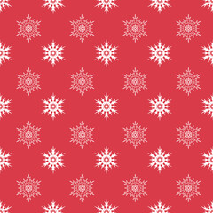 Crystal shape snowflake, christmas decoration seamless pattern