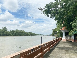 waterfront near Bangprakong river at Chachoengsao Thailand