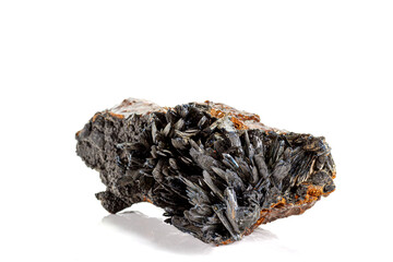 Macro stone Apatite mineral on white background