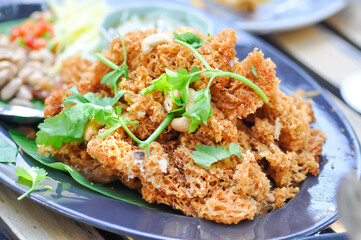 crispy fish salad ,crisp fish or crispy catfish salad or crisp catfish salad