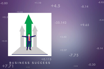 2d illustration business leadership concept

