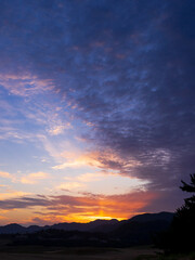 Naklejka premium 砂丘の夕焼け