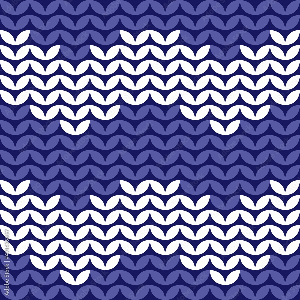 Poster tile zig zag knitting vector pattern or winter background