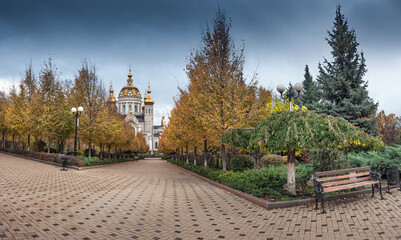 "Park of Slavic Culture and Writing". Church of Saints Peter and Fevronia in
  Donetsk city, Ukraine 
