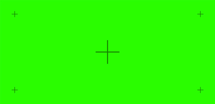 Green screen chroma key background tracking marker. Greenscreen background
