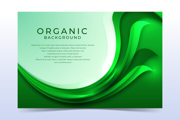 Natural Organic background with abstract green leaves