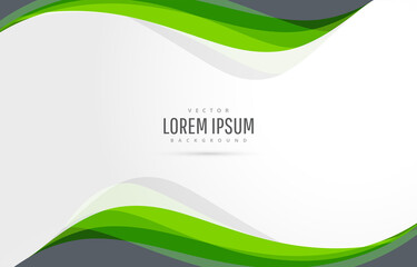 professional creative green wavy design