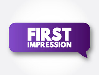 First Impression text message bubble, concept background