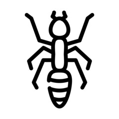 ant animal line icon vector. ant animal sign. isolated contour symbol black illustration