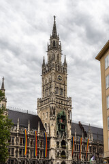 Fototapeta na wymiar The New Town Hall at Marienplatz in Munich, Bavaria, Germany