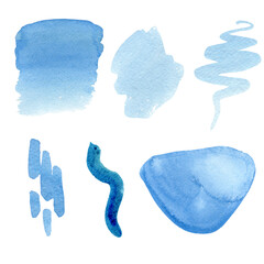 Blue textures background. Winter splash elements for branding kid, design logo, birthday card, highlights. - 471486800