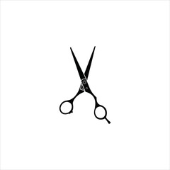 scissors logo vector abstract template