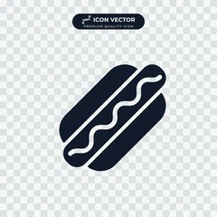 hotdog icon symbol template for graphic and web design collection logo vector illustration