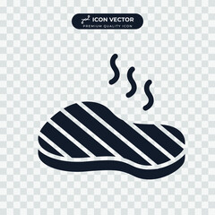 steak icon symbol template for graphic and web design collection logo vector illustration