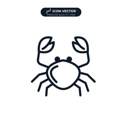 crab icon symbol template for graphic and web design collection logo vector illustration