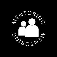 Mentoring icon isolated on dark background