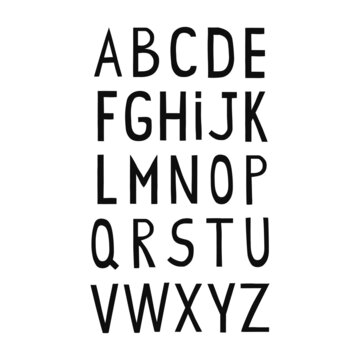 Hand Lettering Uppercase Alfabet