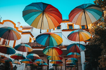 Obraz na płótnie Canvas beach umbrellas