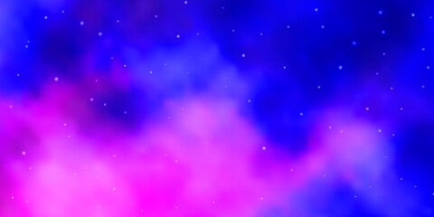 Fototapeta premium Light Pink, Blue vector pattern with abstract stars.