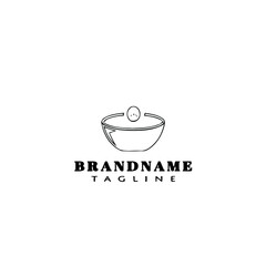 bowl food logo cartoon icon design template vector illustration