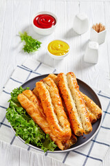 Rollini with feta, spinach, chicken meat filling