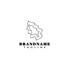 cookie cutter logo cartoon icon design template black vector illustration