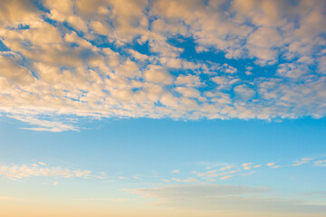 Beautiful Vivid sky painted by the sun leaving bright golden shades