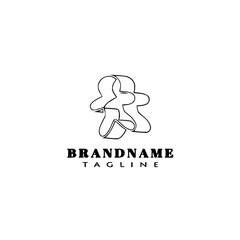 cookie cutter logo cartoon icon design template simple isolated vector illustration