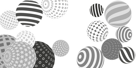 Retro 3d illustration abstract balls, great design for any purposes.  Modern cover concept. Vector illustration design. Background wall design.